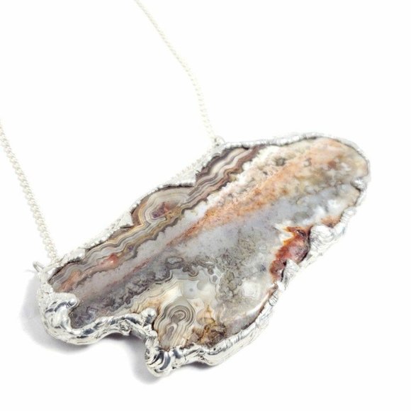 Lace Agate Necklace - Picture 3 of 8